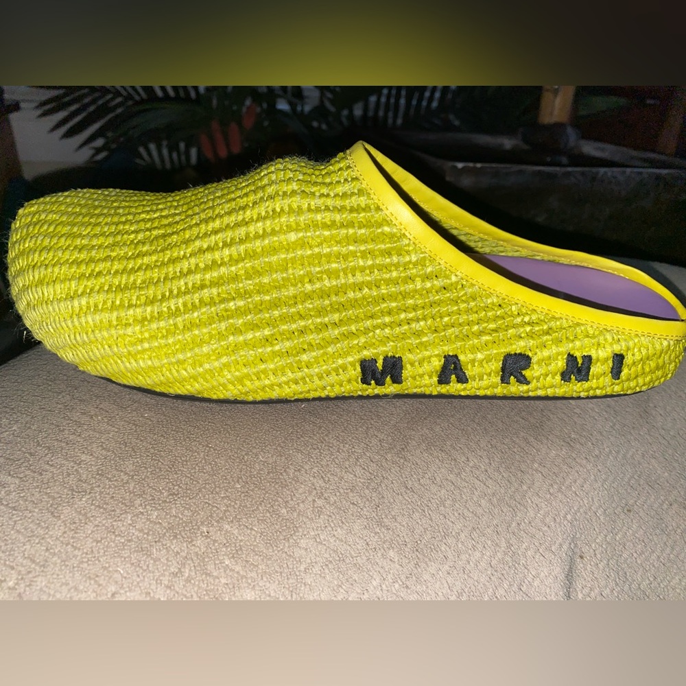 Marni Fussbett Sabot Slide Lime/Mauve Sz. 41 (unisex)